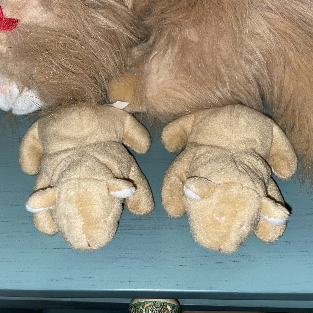 1991 Commonwealth Kit'N & Kitties Meowing Stuffed Animal Plush Vintage‎